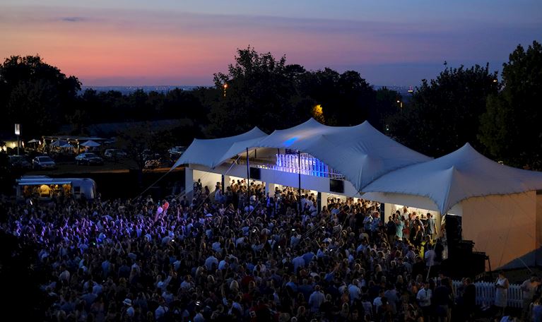 Summer Nights crowd and sunset