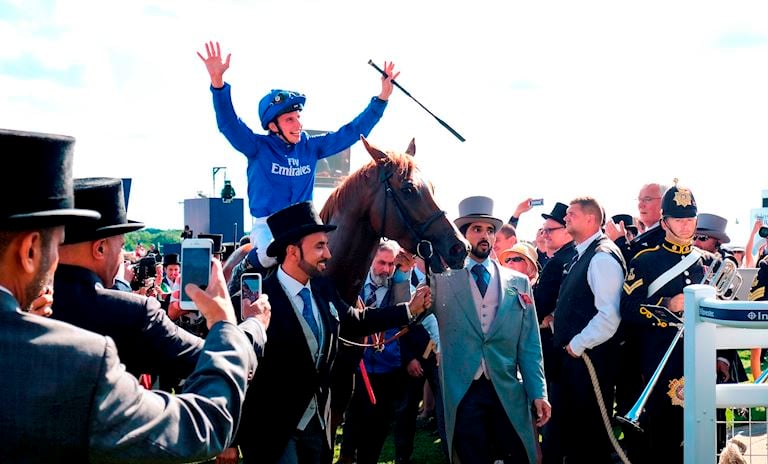 William Buick celebrating win