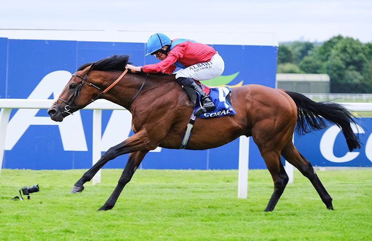 BAY BRIDGE SO IMPRESSIVE AS HE HANDS STOUTE A 11TH VICTORY IN THE GROUP THREE CORAL BRIGADIER GERARD